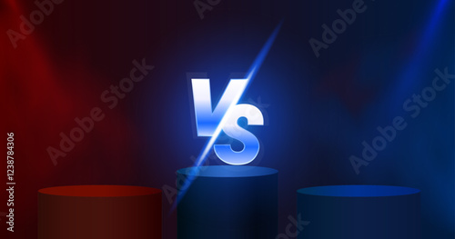 Versus game cover, banner sport vs, team concept. Vector illustration background