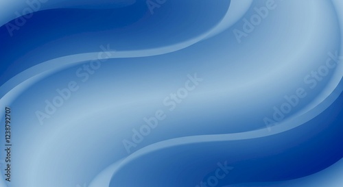 Abstract Blue Wave Background Smooth Gradient Curves Swirls Design Texture