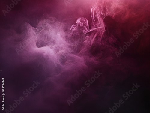 Deep Burgundy Smoke Texture Background with Ethereal Abstract Swirls photo