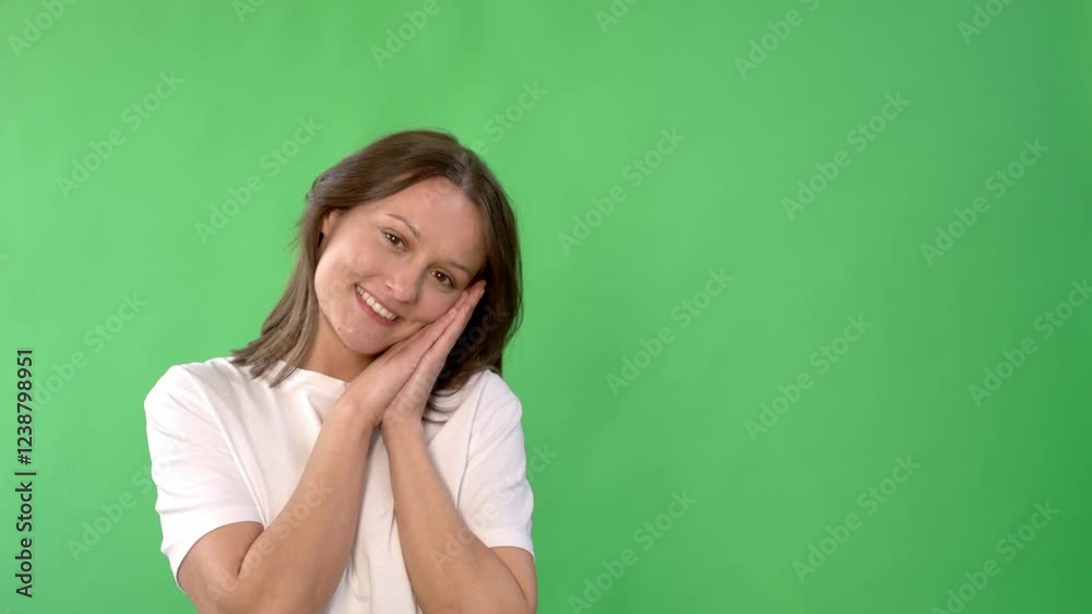 Enjoying a moment of relaxation while expressing tranquility and calmness Enjoying a moment of relaxation while expressing tranquility and calmness
