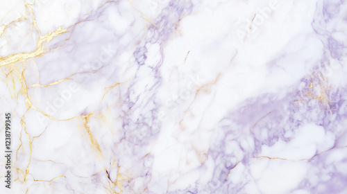 Elegant white marble texture with purple veins and gold accents for luxury interior design, branding, and sophisticated backgrounds