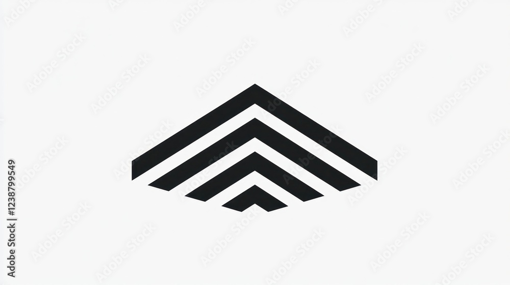 Abstract geometric mountain peak design, graphic element, white background, website design Abstract geometric mountain peak design, graphic element, white background, website design