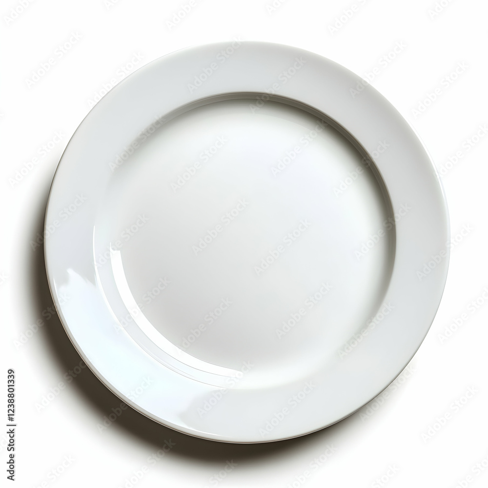 A Pristine White Dinner Plate, Empty and Ready A Pristine White Dinner Plate, Empty and Ready
