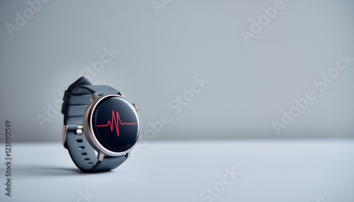 A watch with a red line on it