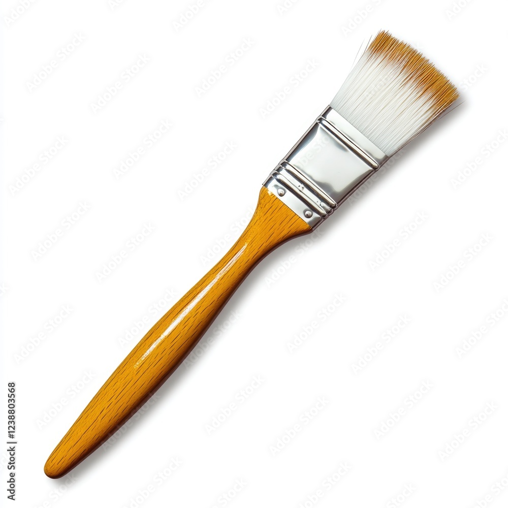 custom made wallpaper toronto digitalA single wooden paintbrush rests on a white surface, ready for use