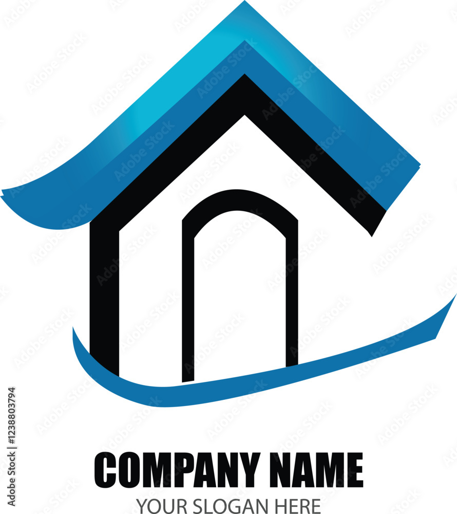 Creative Home Logo for Real Estate and Construction Creative Home Logo for Real Estate and Construction