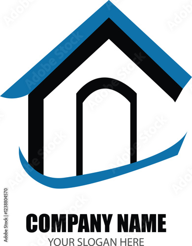 Creative Home Logo for Real Estate and Construction