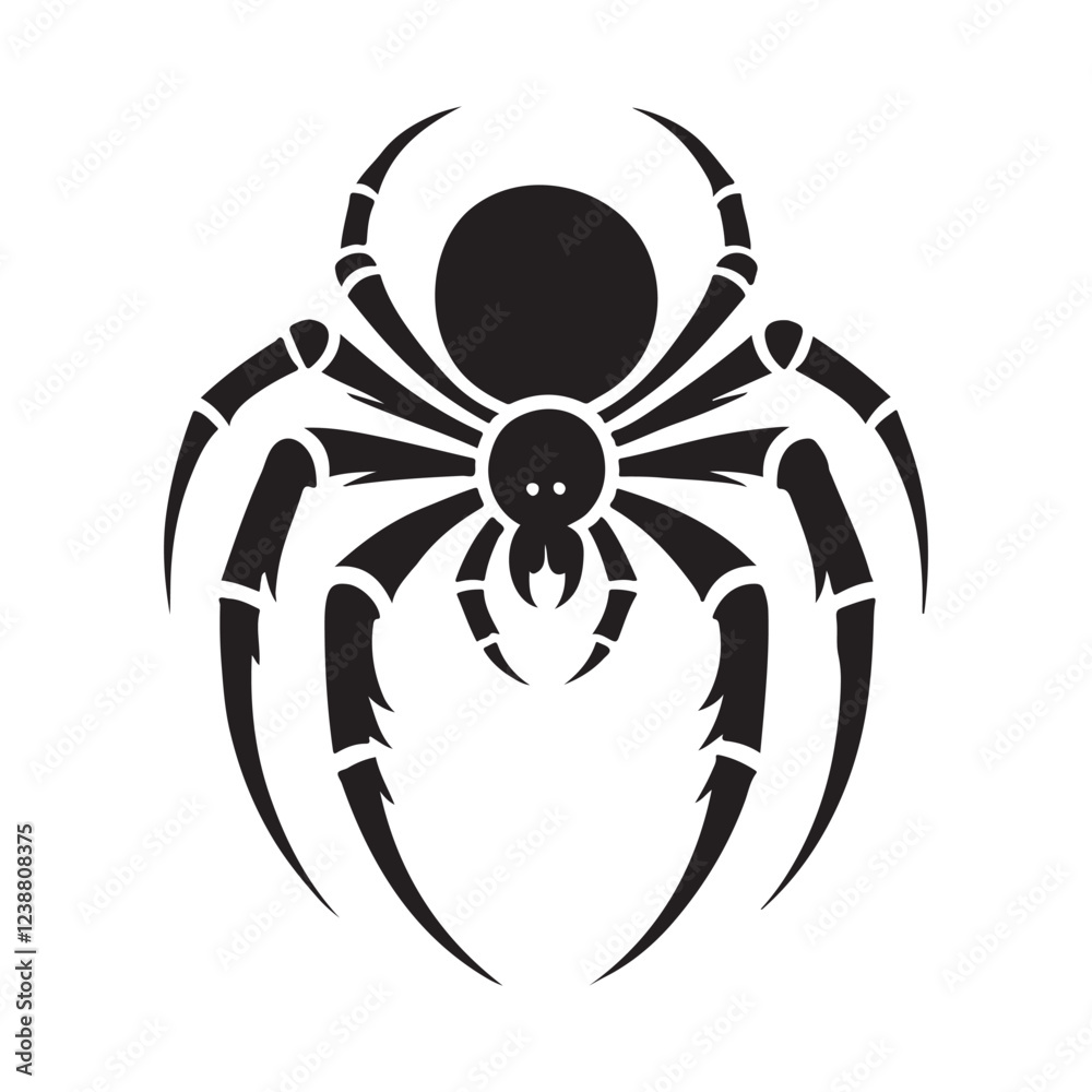 Intricate Spider Silhouette Illustration Intricate Spider Silhouette Illustration