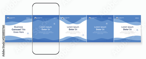 Digital marketing carousel banner template for Instagram post or LinkedIn marketing post template
