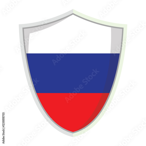 Free Download Russian national flag shield Badge - GFXLoad