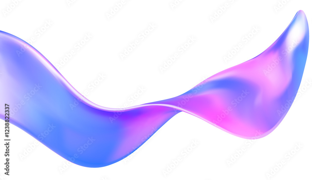 A stylish 3D abstract fluid wave with smooth gradients and a dynamic shape. Ideal for modern design, digital branding, web backgrounds, and futuristic compositions. 