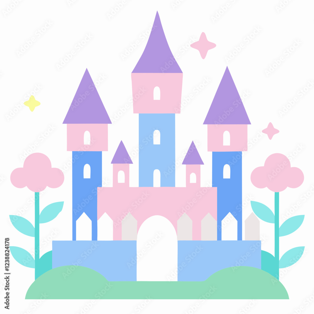 fairy tale castle vector illustration fairy tale castle vector illustration