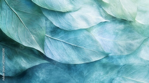 Wallpaper Mural Blue and Green Leaf Texture Background Torontodigital.ca