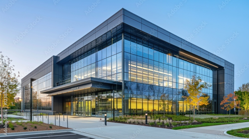custom made wallpaper toronto digitalA sleek office building with a large glass entrance