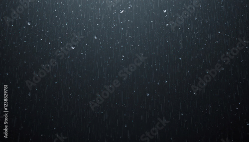 Falling rain Overlay On Black Background