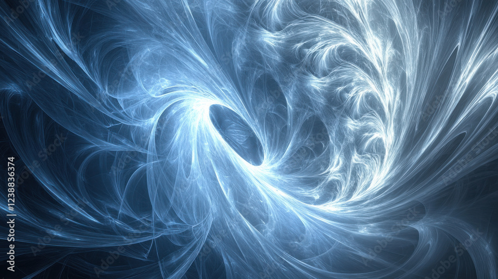 Fototapeta premium Elegant abstract digital background, blue color palette, soft radial gradients