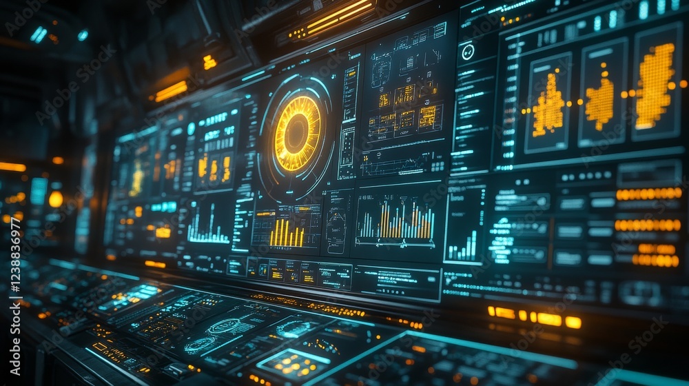 Obraz premium Future Technology Control Center