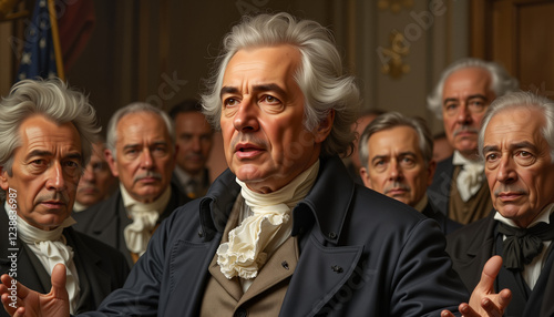 Robespierre passionately addresses National Convention, intense politics