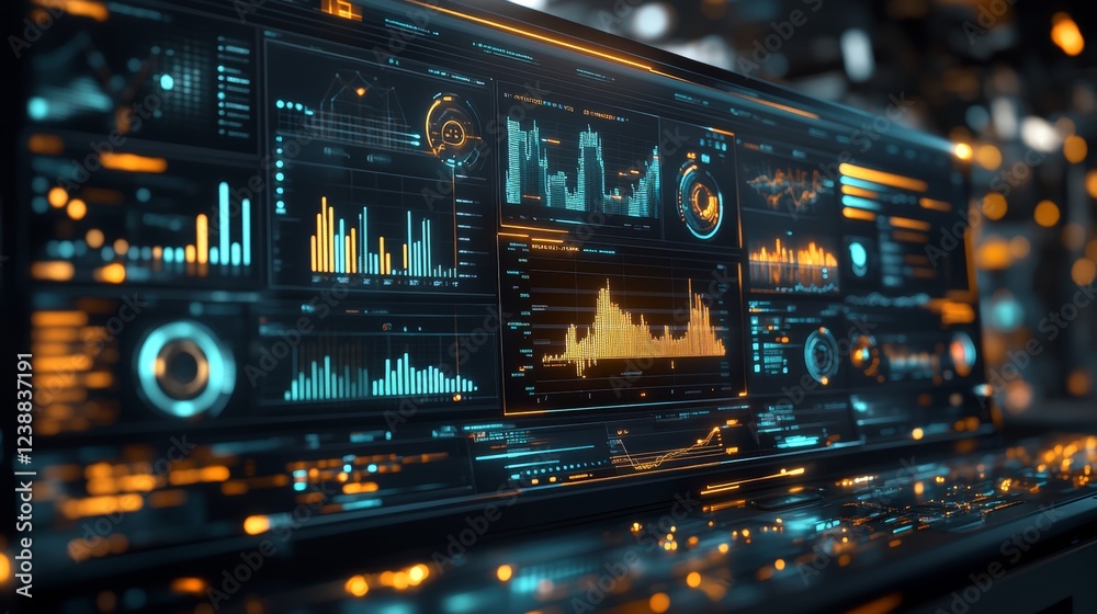 Fototapeta premium Technology Data Visualization Interface