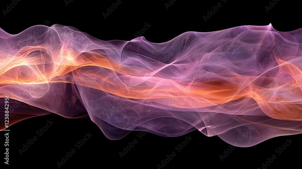 Fototapeta premium Colorful Visual Representation of Wave Functions in Abstract Style