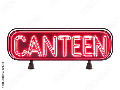 Red neon sign with the word 