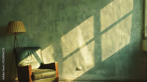 A quiet room with modern furniture and no one present.