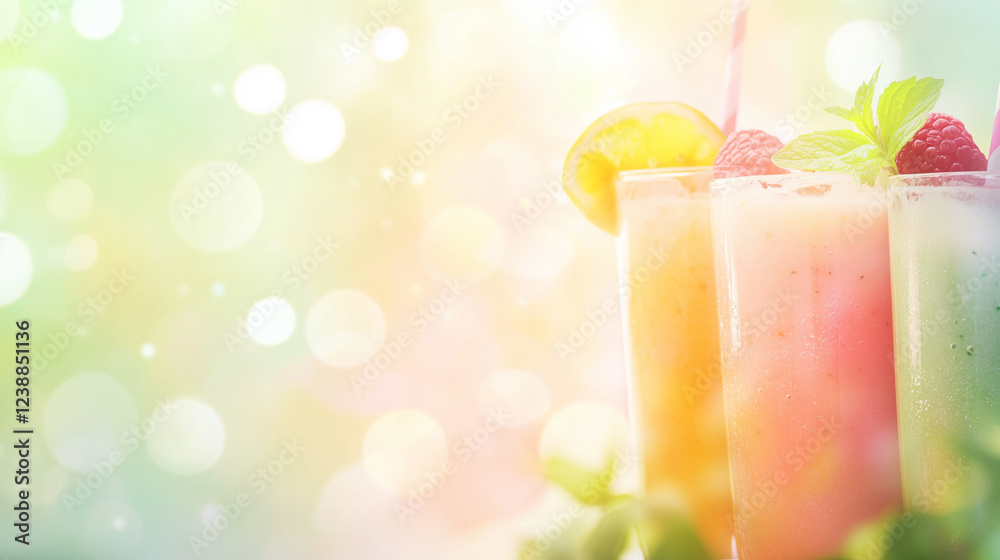Fototapeta premium Fruit smoothie. Fresh fruit smoothie. Healthy food background