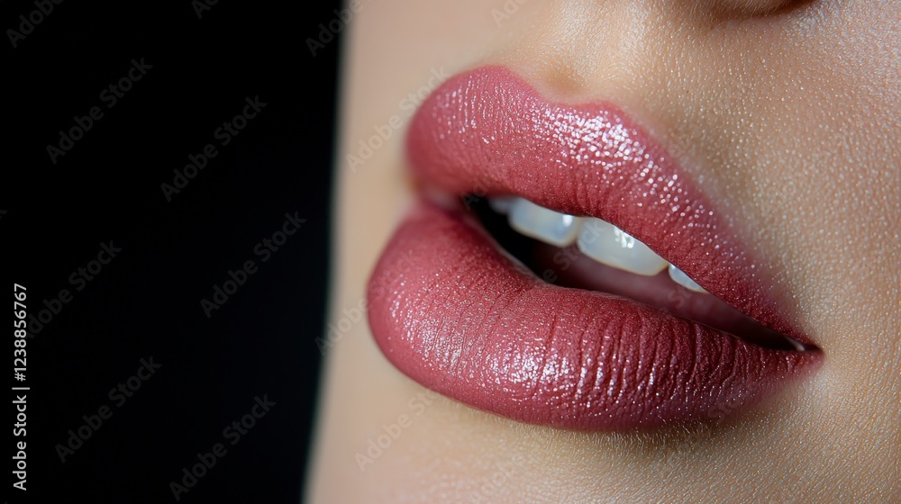 Mysterious close-up of parted lips intimate setting photography dark background artistic perspective beauty concept Mysterious close-up of parted lips intimate setting photography dark background artistic perspective beauty concept