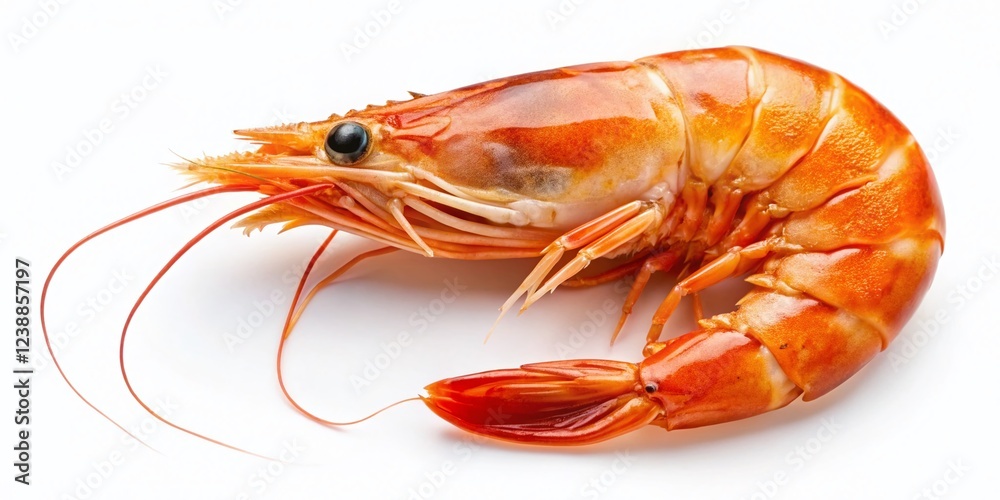 Fresh Raw Shrimp Isolated on White Background - Seafood Photography for Menus & Websites Fresh Raw Shrimp Isolated on White Background - Seafood Photography for Menus & Websites