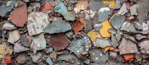 Wallpaper Mural Textured wall surface with chipped and peeling paint layers in various colors showing decay and age Copy Space Torontodigital.ca