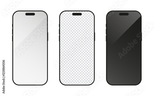 set of iphone's mockups