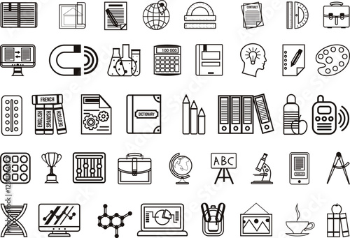 
Kidhood line icons set. Contains such icons as car, activity, kid, playground, happy, childhood and more. Thin linear style icons. Vector illustration in modern line style. 