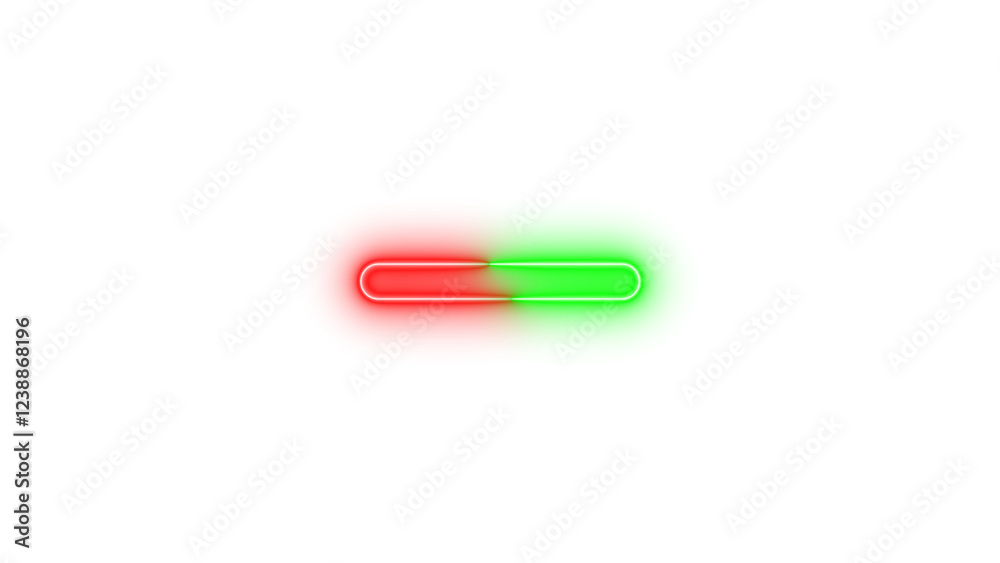 Neon window minimize icon green red color glowing with transparent background Neon window minimize icon green red color glowing with transparent background