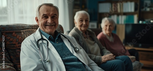Seamless Virtual Medical Visit with Hispanic Doctor for Elderly Couple