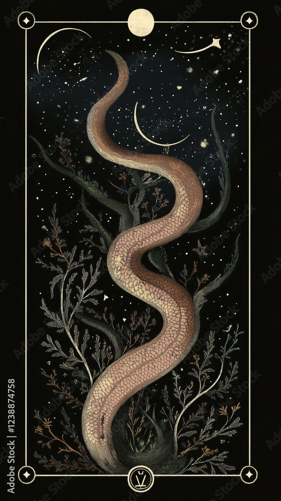 Fototapeta premium tarot illustrations in modern style