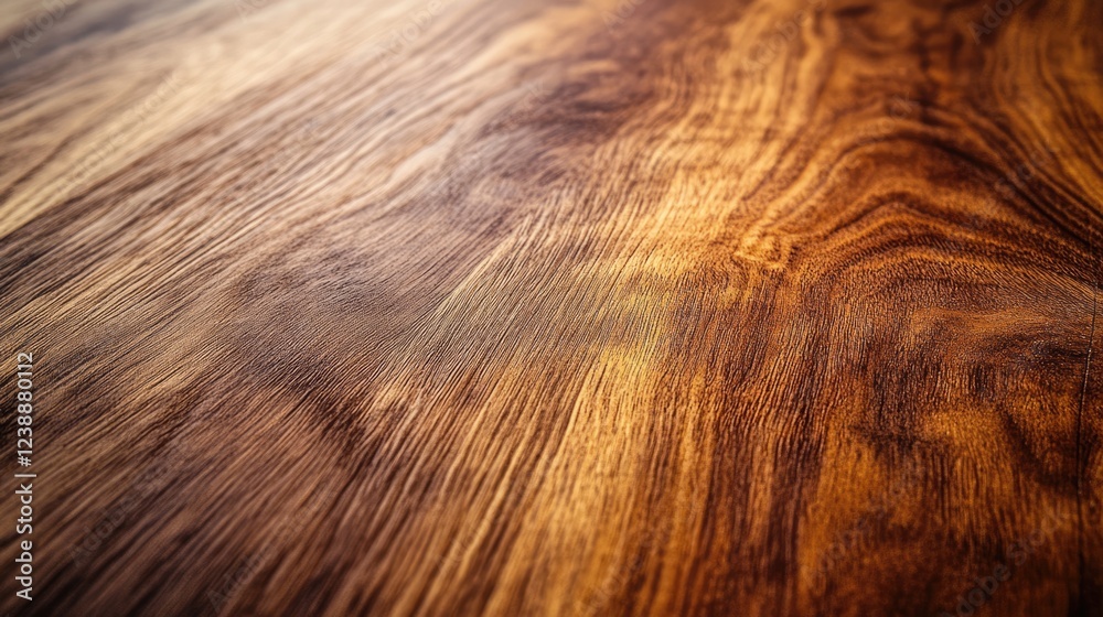 Naklejka premium Close-up of natural wooden texture with rich brown tones and visible grain patterns