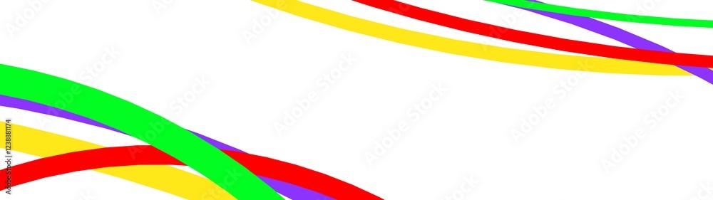 Abstract White background with colorful wavy lines