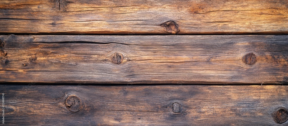 Rustic wooden planks background with natural knots and texture
