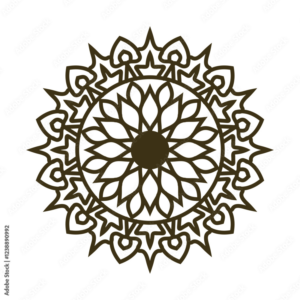 Naklejka premium Luxury golden islamic mandala design