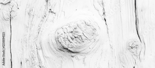 White Painted Wooden Texture with Distinct Knot and Grain Patterns photo