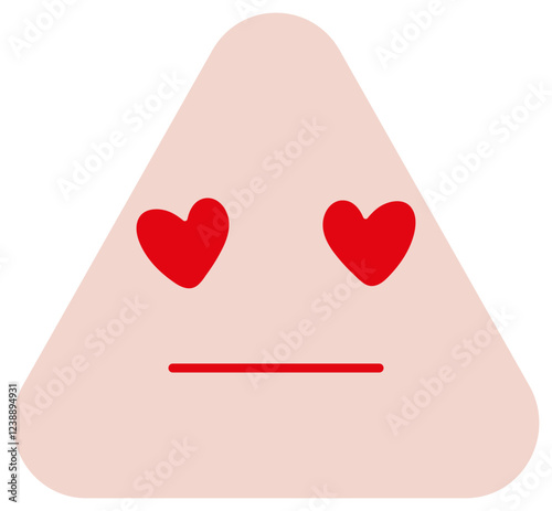 Cute Love Emoji with Heart Eyes sticker