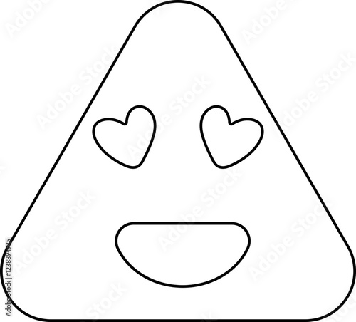 Playful Triangle Character with Hand-Drawn 