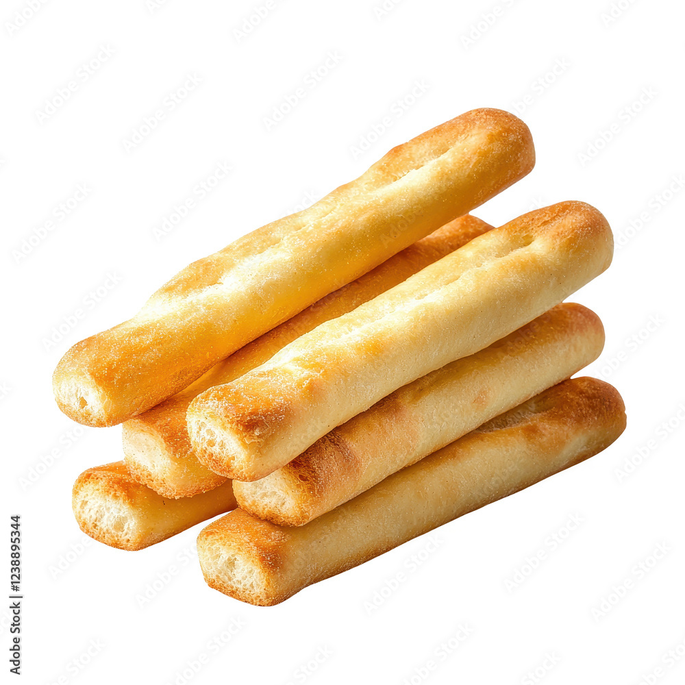 Freshly baked breadsticks stacked, ideal for snacks and meals. Freshly baked breadsticks stacked, ideal for snacks and meals.