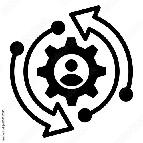 Change Management Glyph Icon