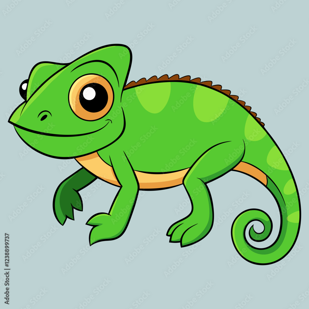 Fototapeta premium Chameleon vector illustration 