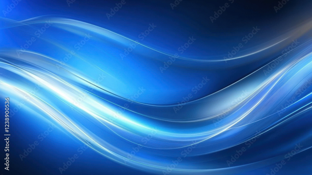 Fototapeta premium Modern artistic background, smooth blue gradient with light streaks, motion blur for dynamic effect