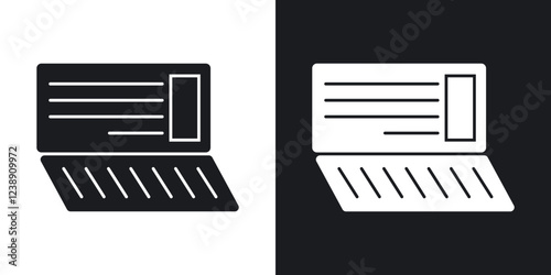 Bankbook icons in filled and outline versions for ui designs