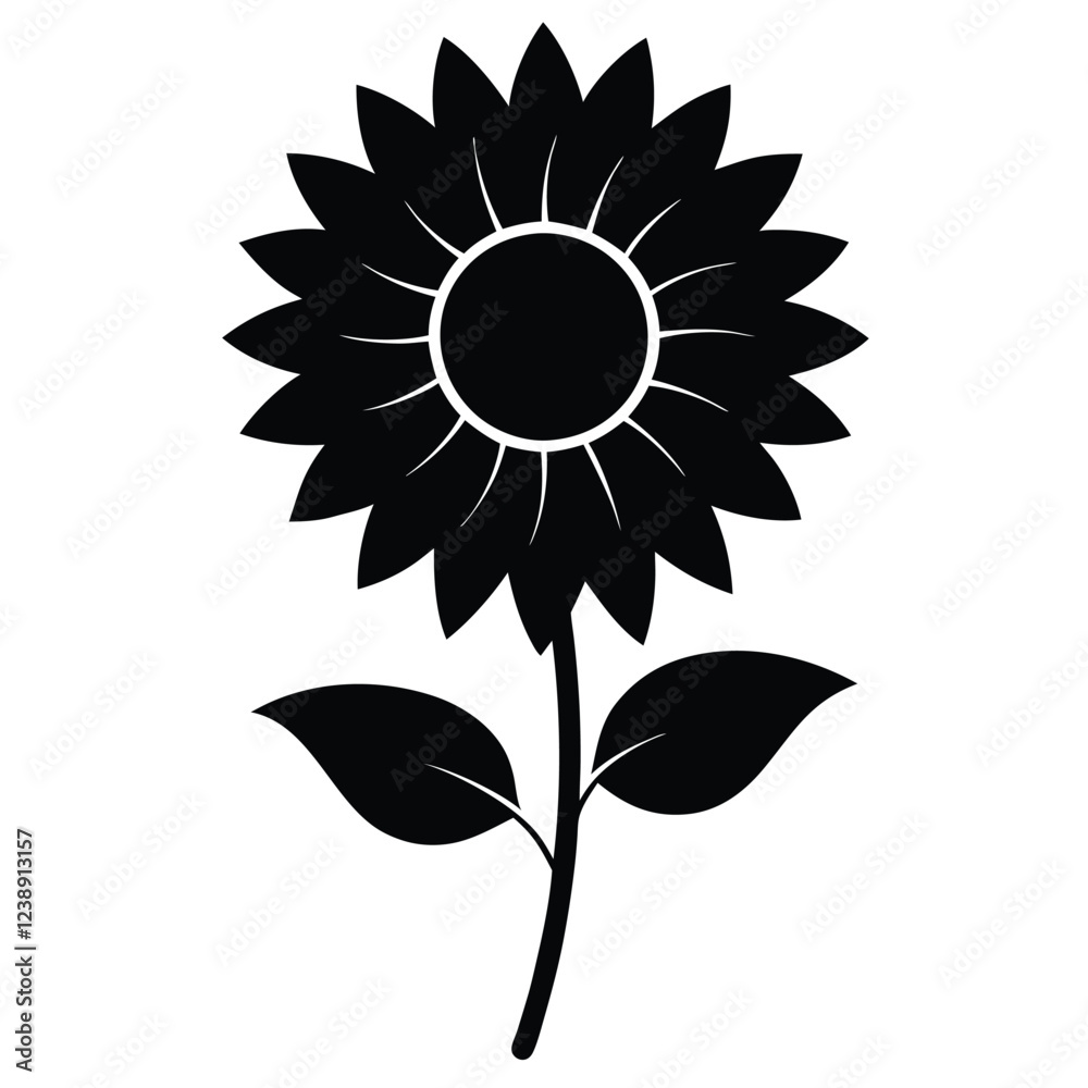 Fototapeta premium sunflower on white background