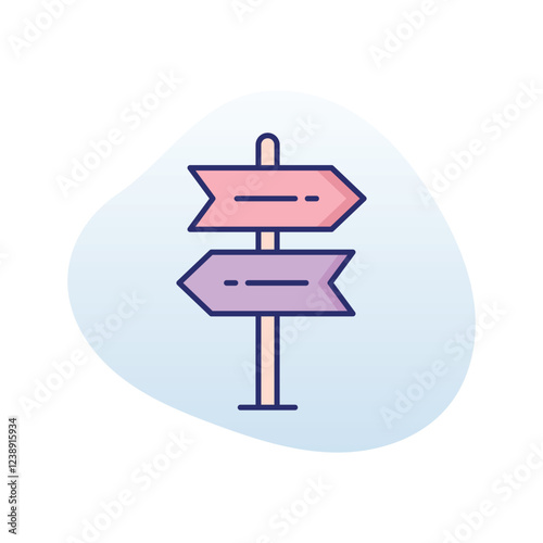 Direction Sign vector icon