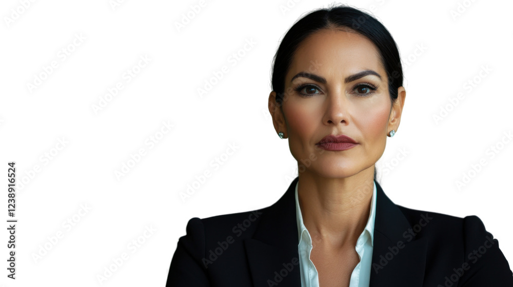 Confident businesswoman posing with transparent background Confident businesswoman posing with transparent background